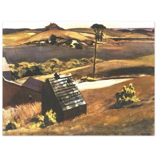 Edward Hopper - Burly Cobb Hen Coop and Barn Fine Art Poster - 13x18 cm / 5x7 inches