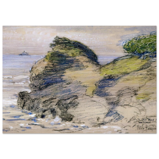 Oregon Coast - Childe Hassam Brushed Aluminum Print - 70x100 cm / 28x40 inches | Childe Hassam Aluminum Print | Childe Hassam Prints