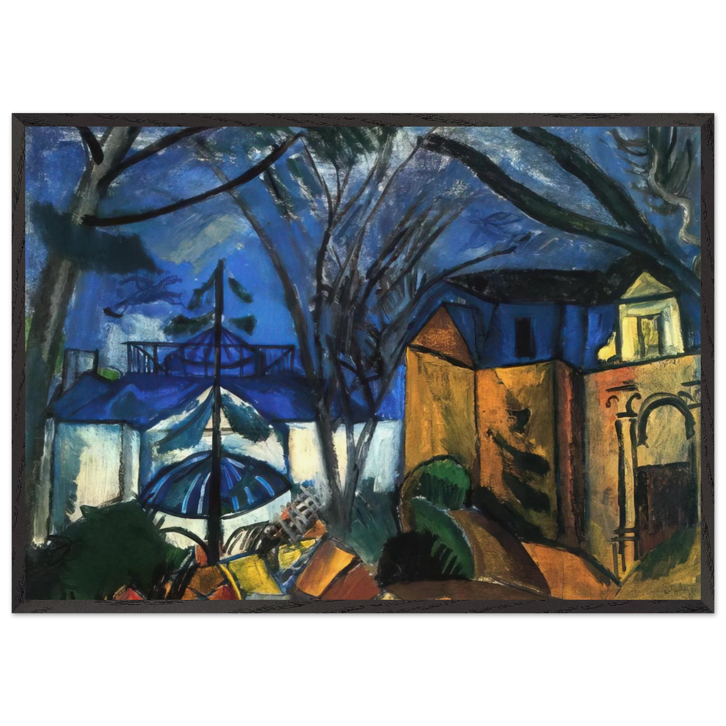 THE BOTANICAL GARDEN 1910 - Raoul Dufy Framed Art Print – Black Wooden Frame - Default Title - -Framed Art Print