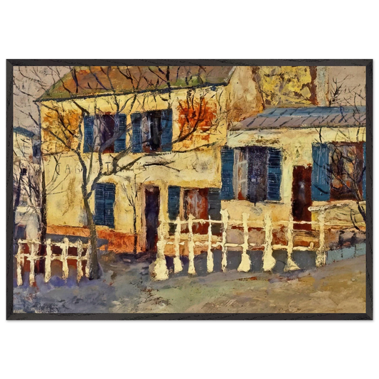LAPIN AGILE 1 - Maurice Utrillo Framed Art Print – Black Wooden Frame - Default Title - -Framed Art Print