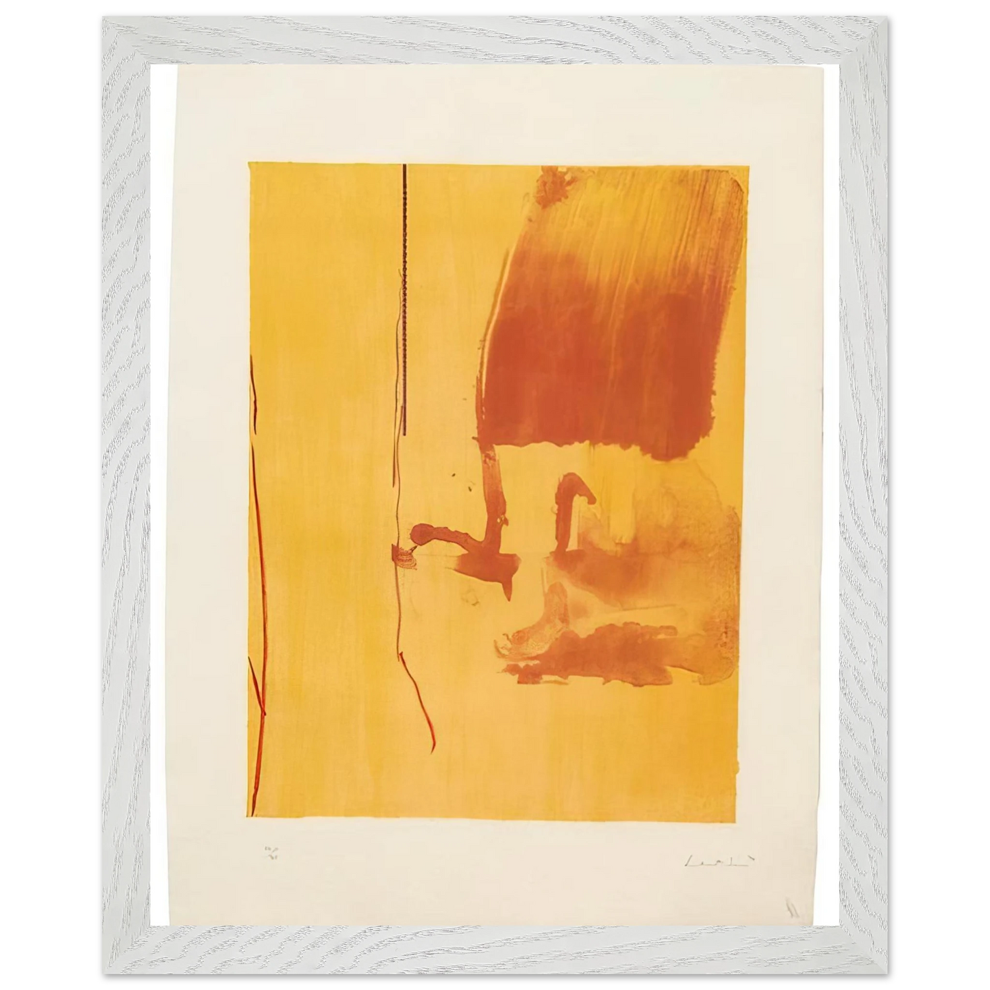 Helen Frankenthaler - Harvest - 1976 Wall art - 21x29.7 cm / 8x12" - Premium Wooden Framed Poster With Fine Art Paper - Black frame