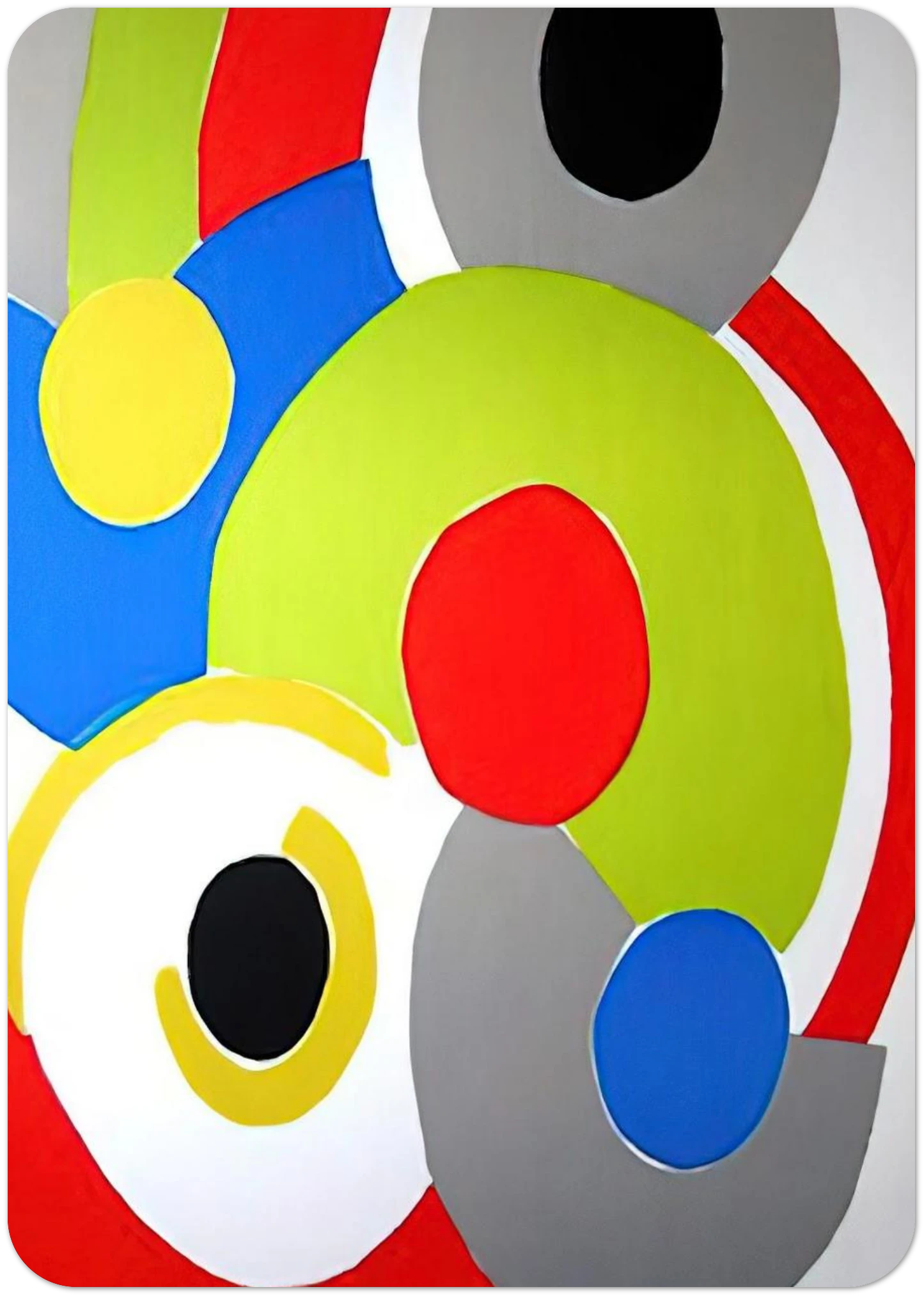 COMPOSITION 1 By Sonia Delaunay Pack of 10 Post Cards | Sonia Delaunay Post Cards | A6 (10.5 x 14.8 cm) - 4.1 x 5.8 inches