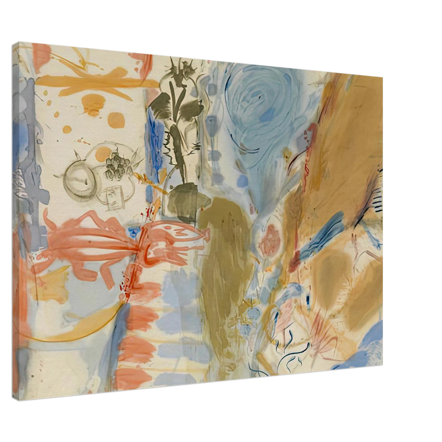Helen Frankenthaler - Western Dream, 1957- Wall Art - 21x29.7 cm / 8x12" - Premium Wooden Framed Poster With Fine Art Paper - Black frame