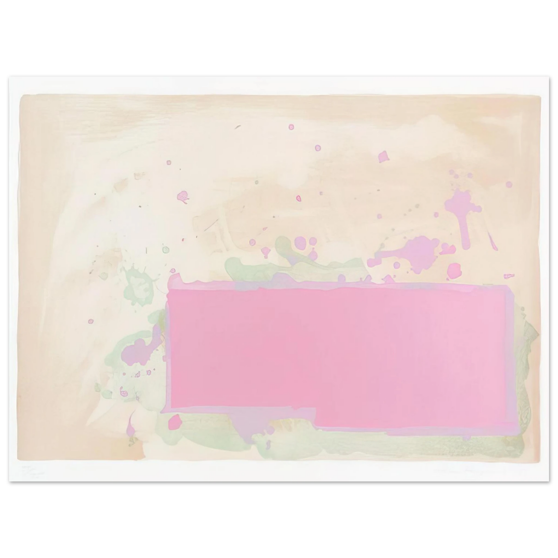 John Hoyland - Orange-Pink-Green - 1971 Fine Art Poster - Default Title