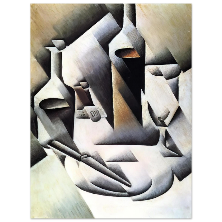 Juan Gris - BOTTLES AND KNIFE 1912  75x100 cm / 30x40inches Fine Art Poster