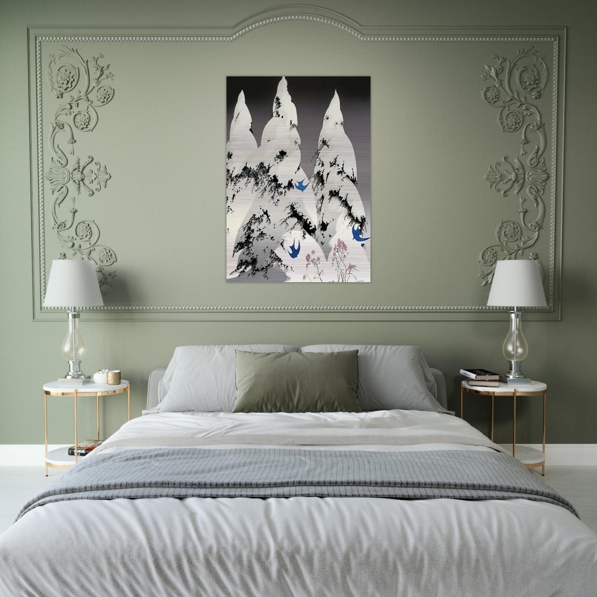 Winter Pine - Eyvind Earle Brushed Aluminum Print - 70x100 cm / 28x40 inches | Eyvind Earle Aluminum Print | Eyvind Earle Prints