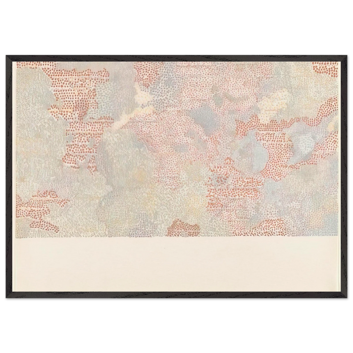 MASKELYNE DA REGION OF THE MOON FROM THE SERIES LUNAR MAPS 1972 - Nancy Graves 70x100 cm / 28x40 inches Framed Art Print – Black Wooden Frame