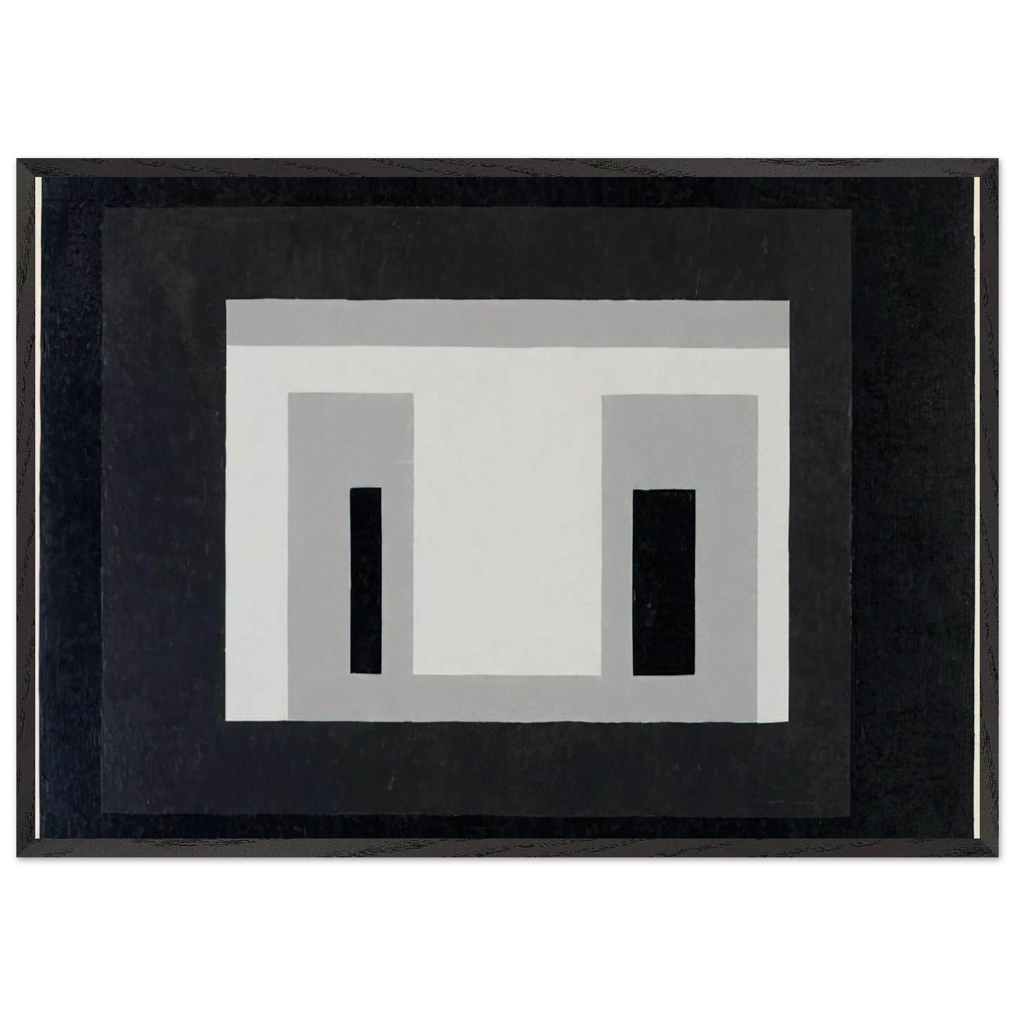 VARIANT ADOBE 1948 - Josef Albers Framed Art Print – Black Wooden Frame - Default Title - -Framed Art Print