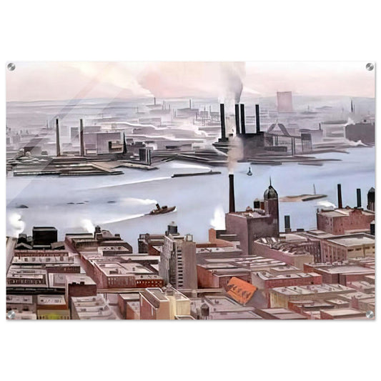 East River from the Thirtieth Story of the Shelton Hotel - Georgia O'Keeffe Acrylic Print - 70x100 cm / 28x40″ inches