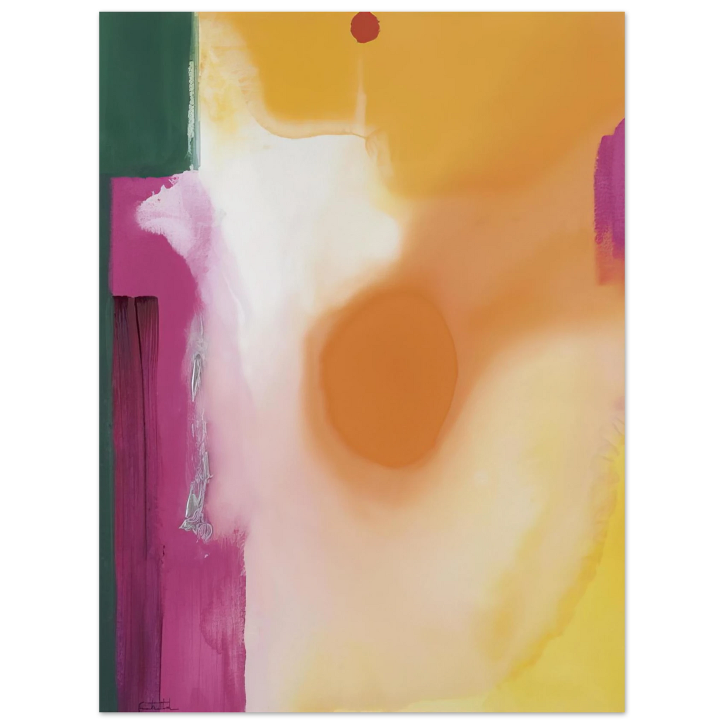Helen Frankenthaler - Bullseye - 1989 Wall art - 13x18 cm / 5x7 inches - Fine Art Poster - -