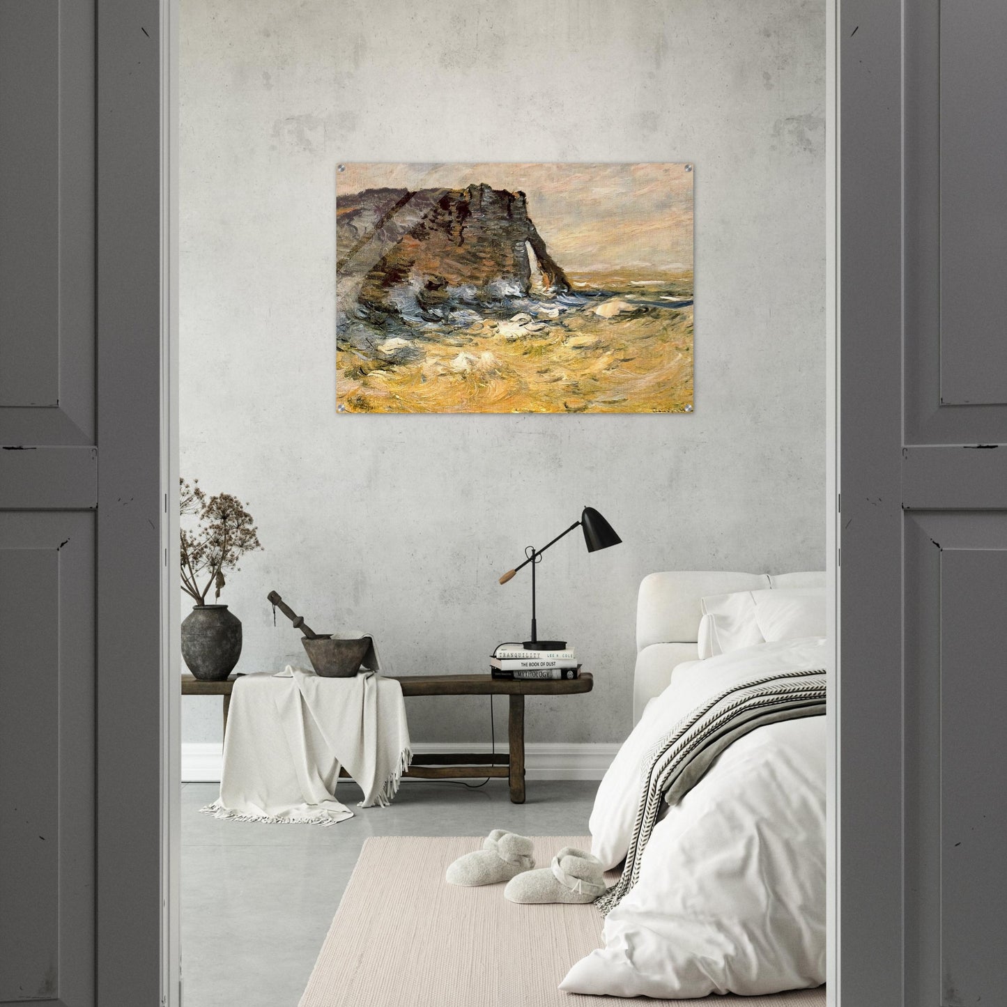 Port d`Aval - claude monet Acrylic Print - 70x100 cm / 28x40″ inches