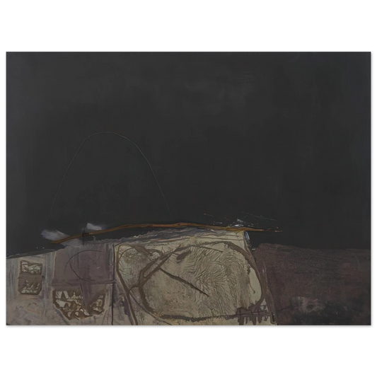Antoni Tapies - GREY AND GREEN PAINTING 1957 Fine Art Poster - Default Title