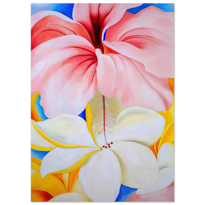 Georgia O'Keeffe - Hibiscus with Plumeria Fine Art Poster