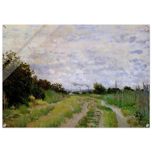 Lane in the Vineyards at Argenteuil - claude monet Acrylic Print - 70x100 cm / 28x40″ inches