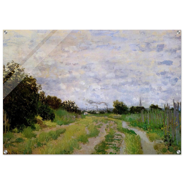 Lane in the Vineyards at Argenteuil - claude monet Acrylic Print - 70x100 cm / 28x40″ inches