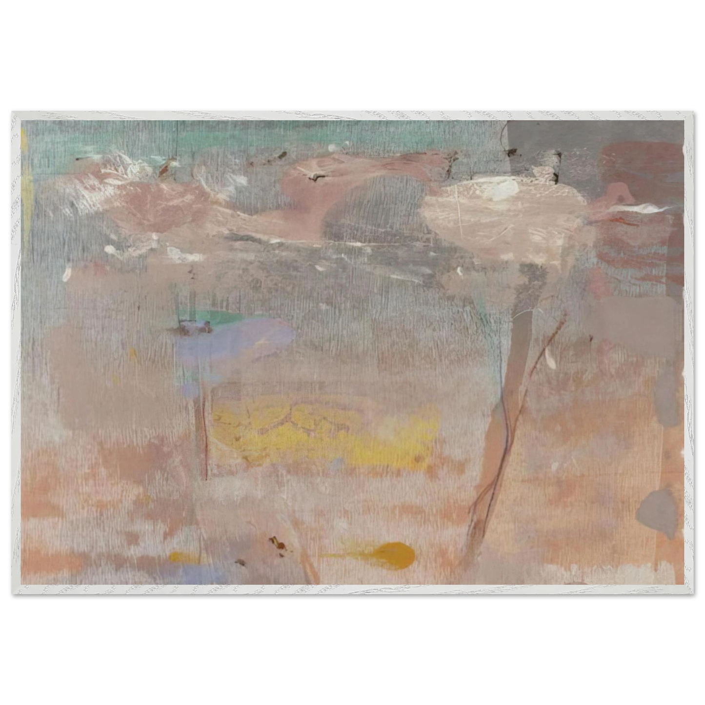 Helen Frankenthaler - Monotype I - 1981 Wall art - A2 (42 x 59.4  cm) - Premium Wooden Framed Poster With Fine Art Paper - Black frame
