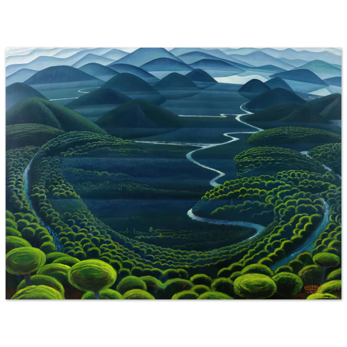 Gerardo Dottori - Umbria vergine - 1949  75x100 cm / 30x40inches Fine Art Poster