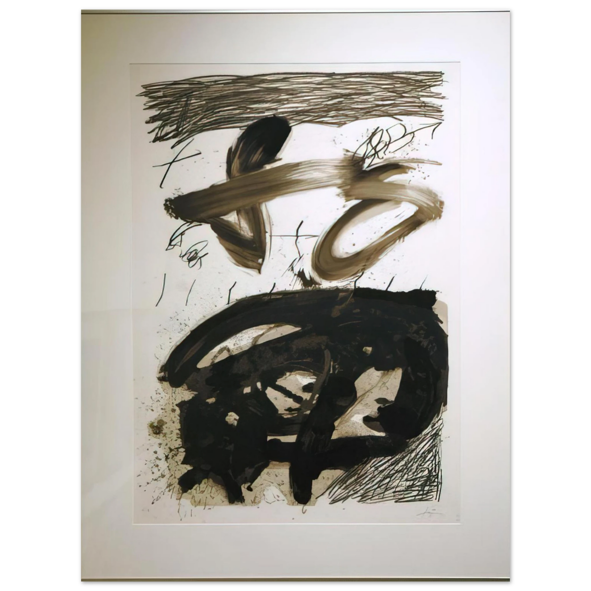 Antoni Tapies - CALLIGRAPHIQUE 1987 Fine Art Poster - Default Title