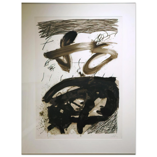 Antoni Tapies - CALLIGRAPHIQUE 1987 Fine Art Poster - Default Title