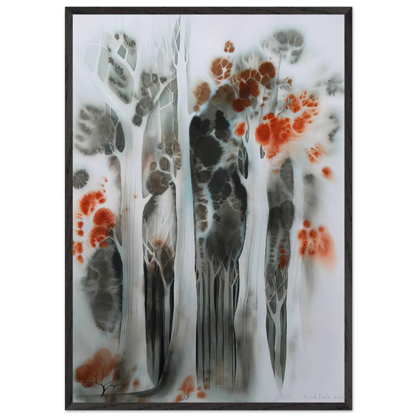 Autumn Forest - Eyvind Earle Framed Art Print – Black Wooden Frame - Default Title - -Framed Art Print