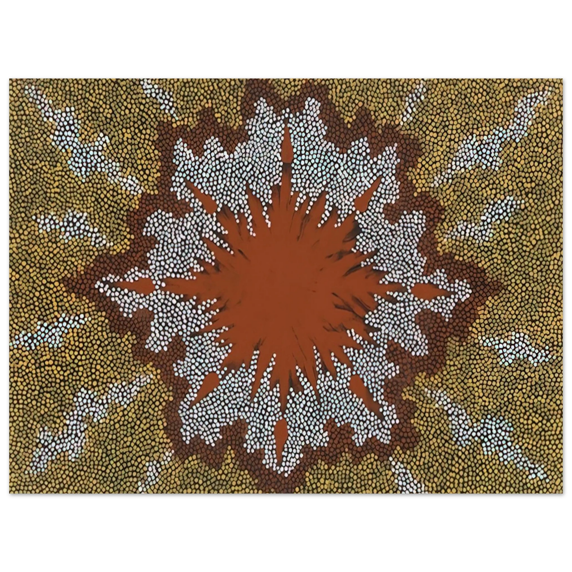 Clifford Possum Tjapaltjarri - Fire Dreaming - 1994 Fine Art Poster - Default Title