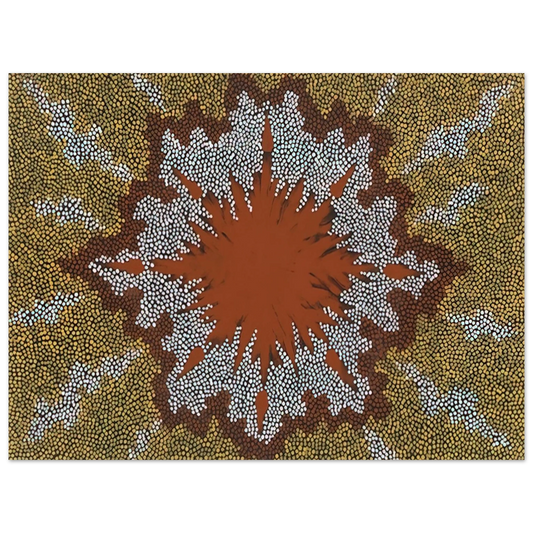 Clifford Possum Tjapaltjarri - Fire Dreaming - 1994 Fine Art Poster - Default Title