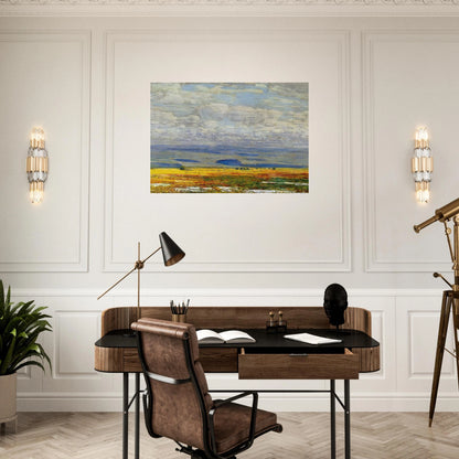 Oregon Landscape - Childe Hassam Brushed Aluminum Print - 70x100 cm / 28x40 inches | Childe Hassam Aluminum Print | Childe Hassam Prints