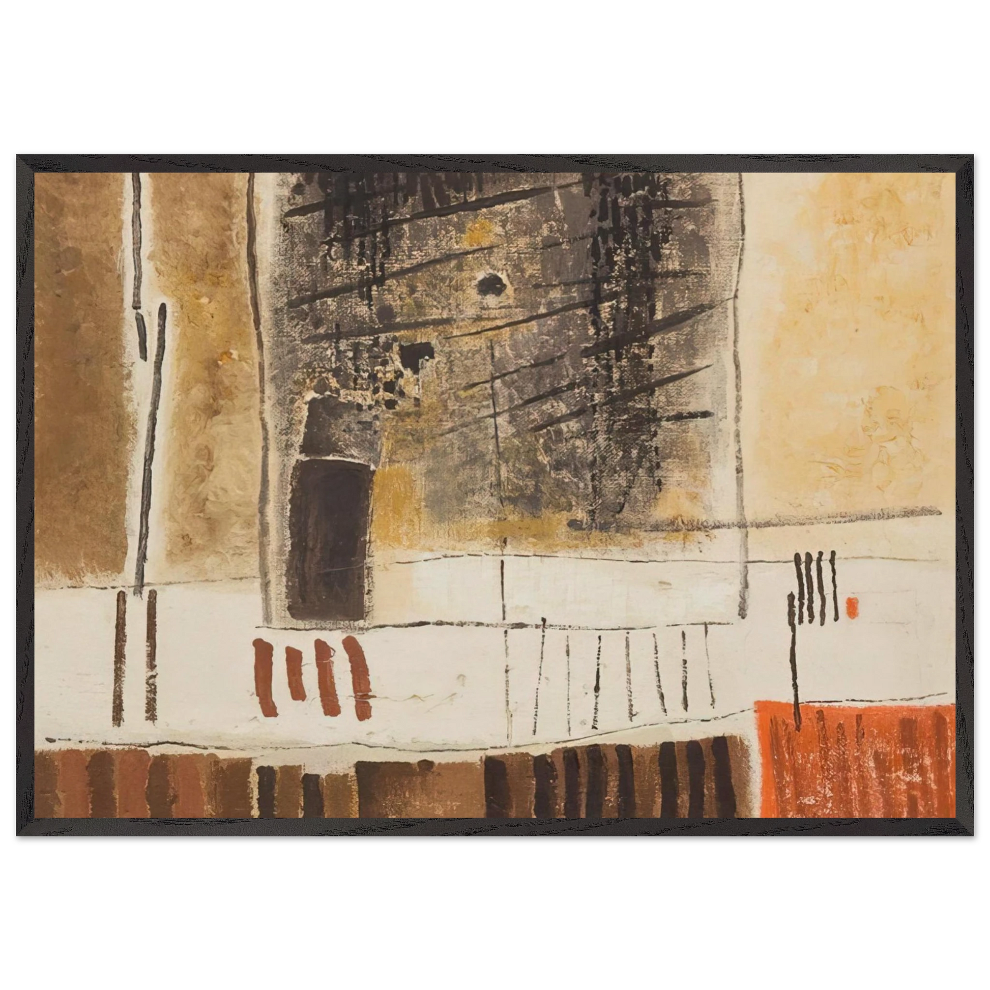 Rhythm - 1956 - Bice Lazzari Framed Art Print – Black Wooden Frame - Default Title - -Framed Art Print