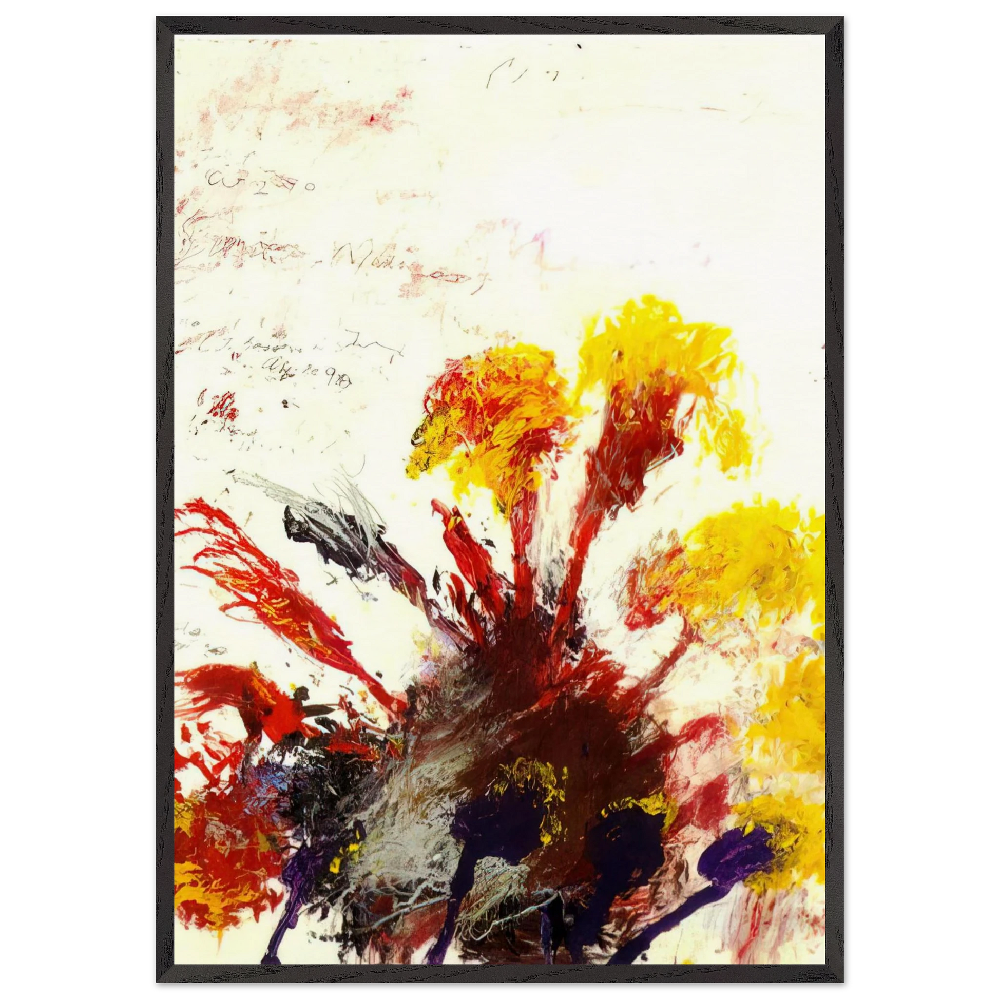 Summer Madness - Cy Twombly Framed Art Print – Black Wooden Frame - Default Title - -Framed Art Print