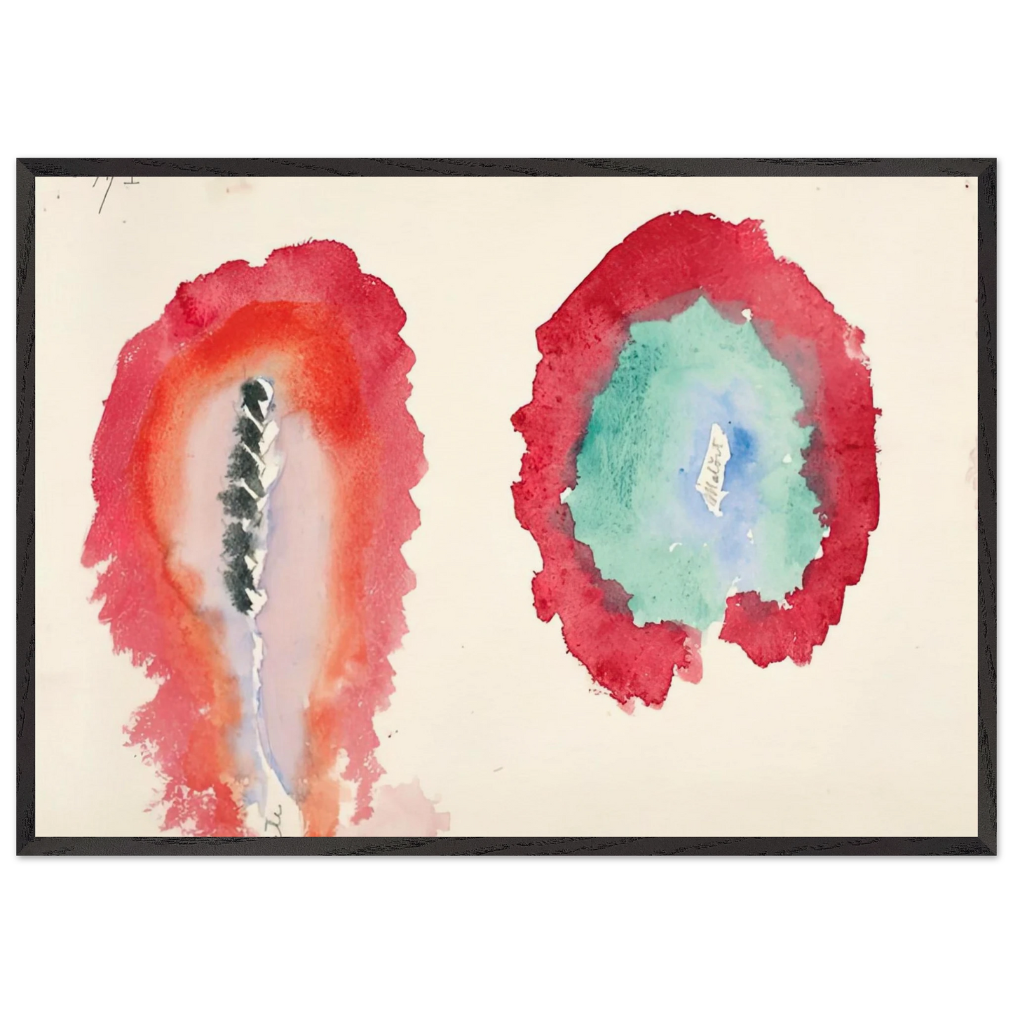 WHEAT AND WORMWOOD 1922 - Hilma af Klint Framed Art Print – Black Wooden Frame - Default Title - -Framed Art Print