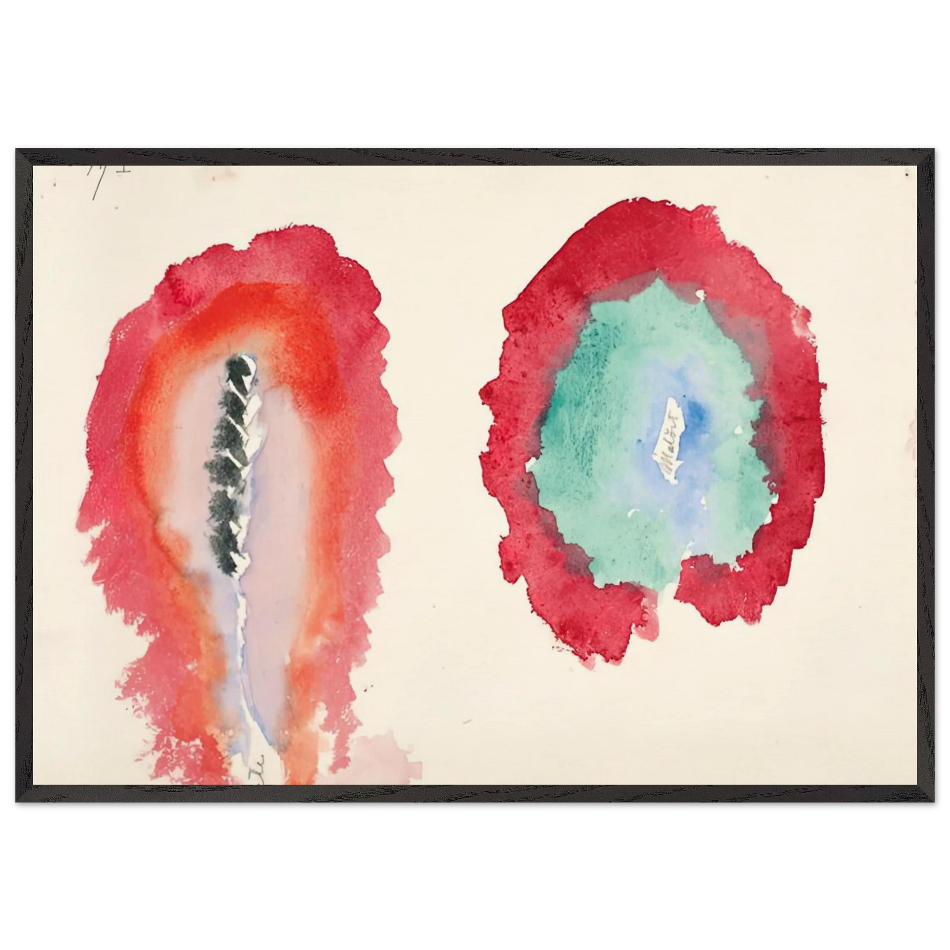 WHEAT AND WORMWOOD 1922 - Hilma af Klint Framed Art Print – Black Wooden Frame - Default Title - -Framed Art Print