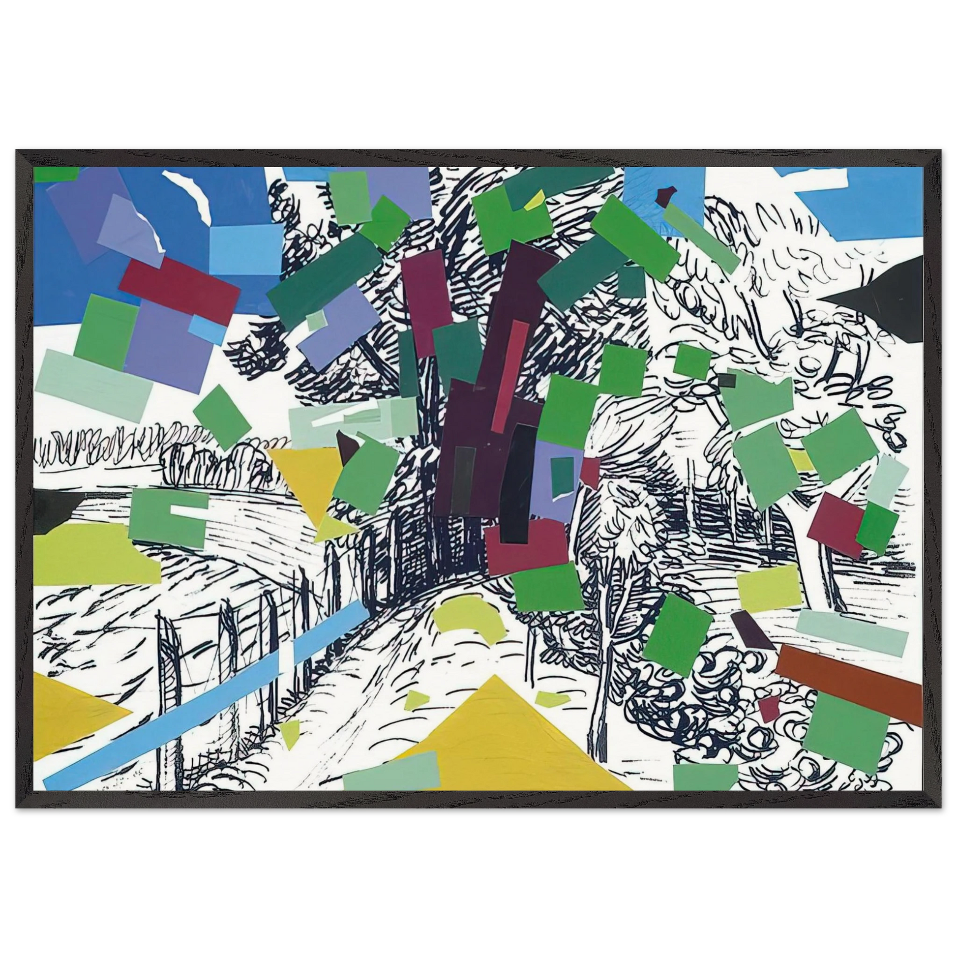 Polish Landscape - 2006 - Wojciech Fangor Framed Art Print – Black Wooden Frame - Default Title - -Framed Art Print