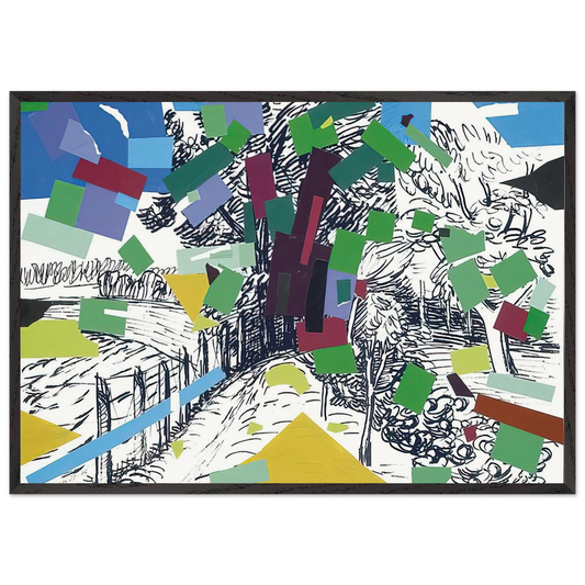 Polish Landscape - 2006 - Wojciech Fangor Framed Art Print – Black Wooden Frame - Default Title - -Framed Art Print