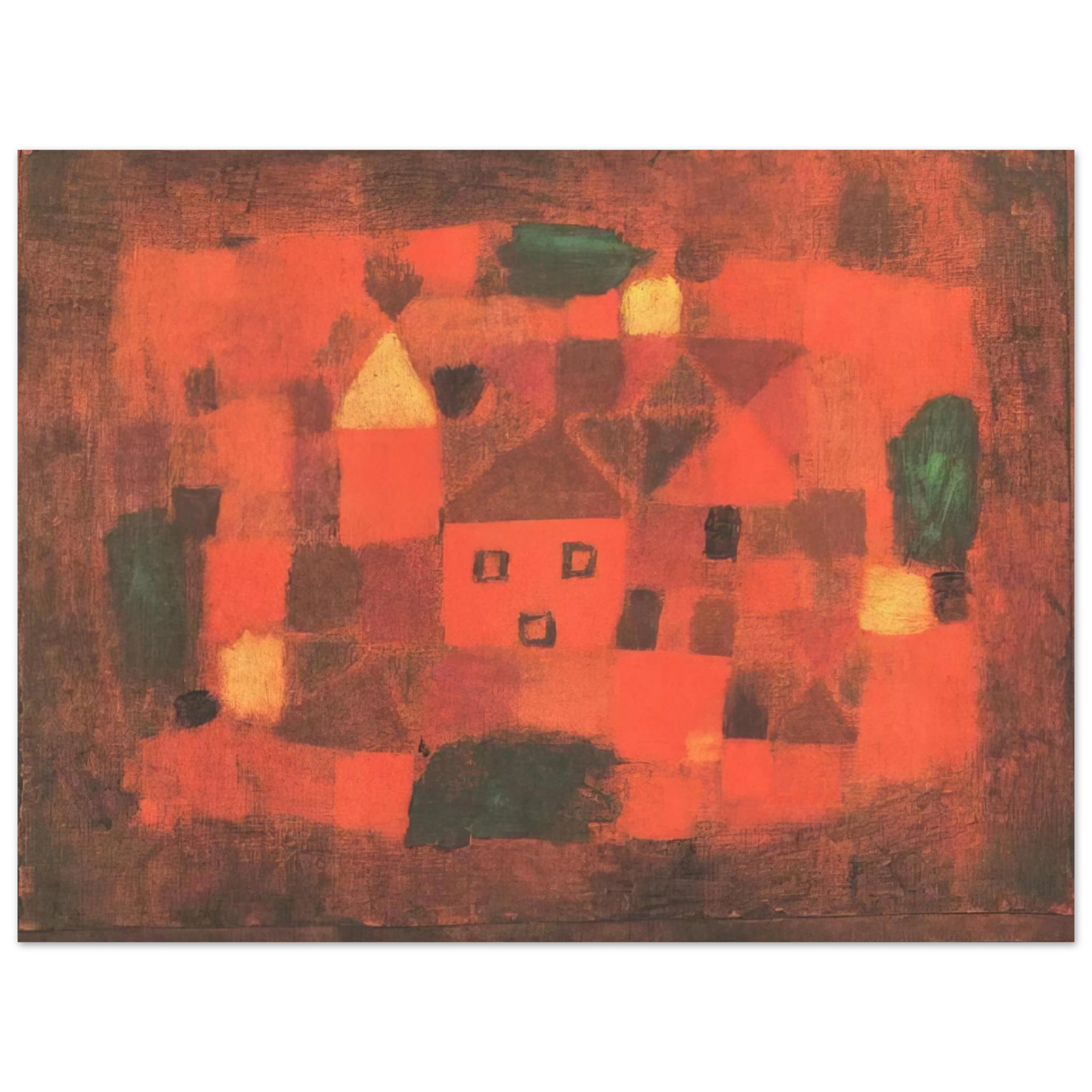 Paul Klee - LANDSCAPE WITH SUNSET 1923 Fine Art Poster - Default Title