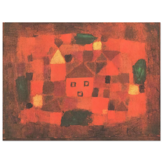 Paul Klee - LANDSCAPE WITH SUNSET 1923 Fine Art Poster - Default Title