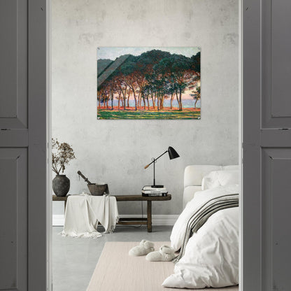 Under the Pine Trees at the End of the Day - claude monet Acrylic Print - 70x100 cm / 28x40″ inches