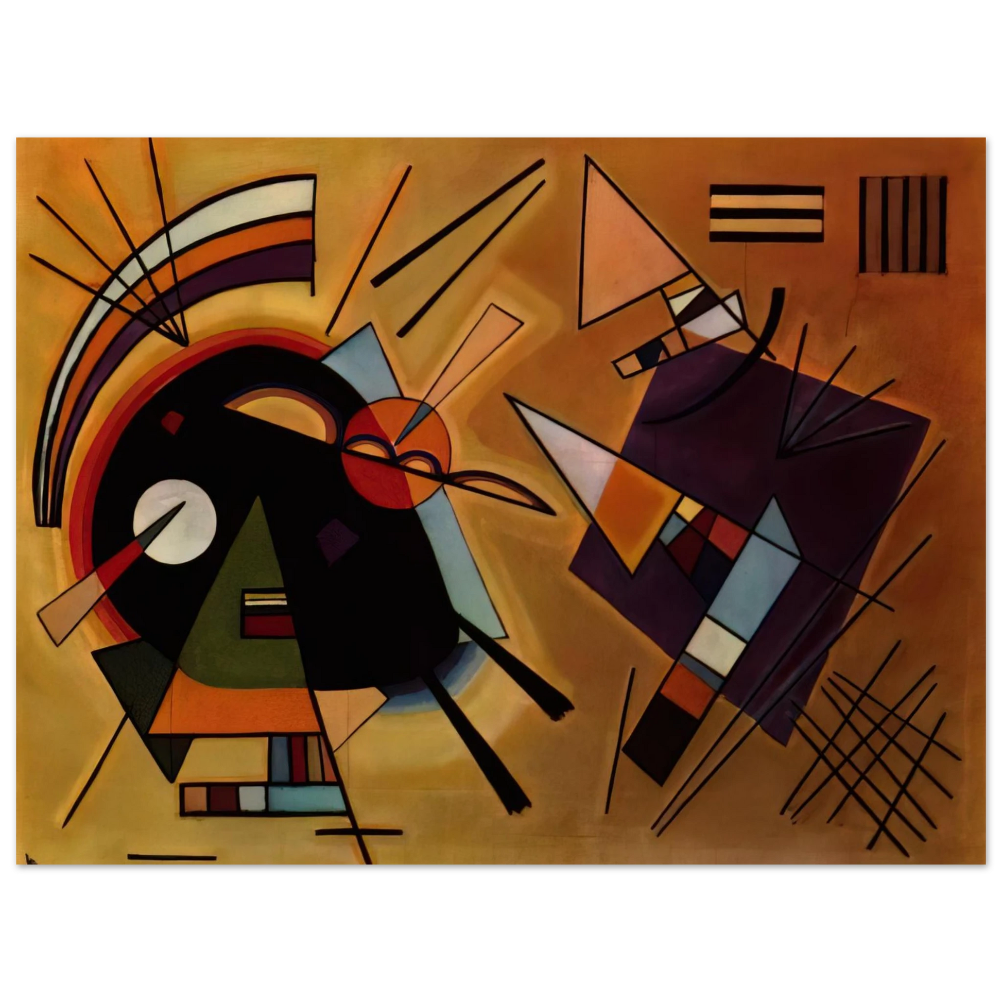 Wassily Kandinsky - BLACK AND VIOLET 1923 Fine Art Poster - Default Title