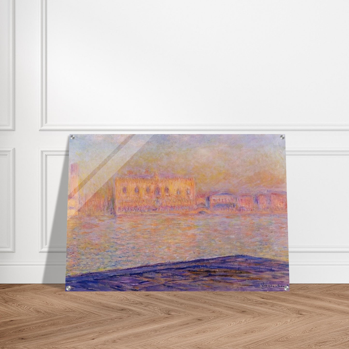 The Doges' Palace Seen from San Giorgio Maggiore - claude monet Acrylic Print - 70x100 cm / 28x40″ inches | claude monet Wall Art | claude monet Prints