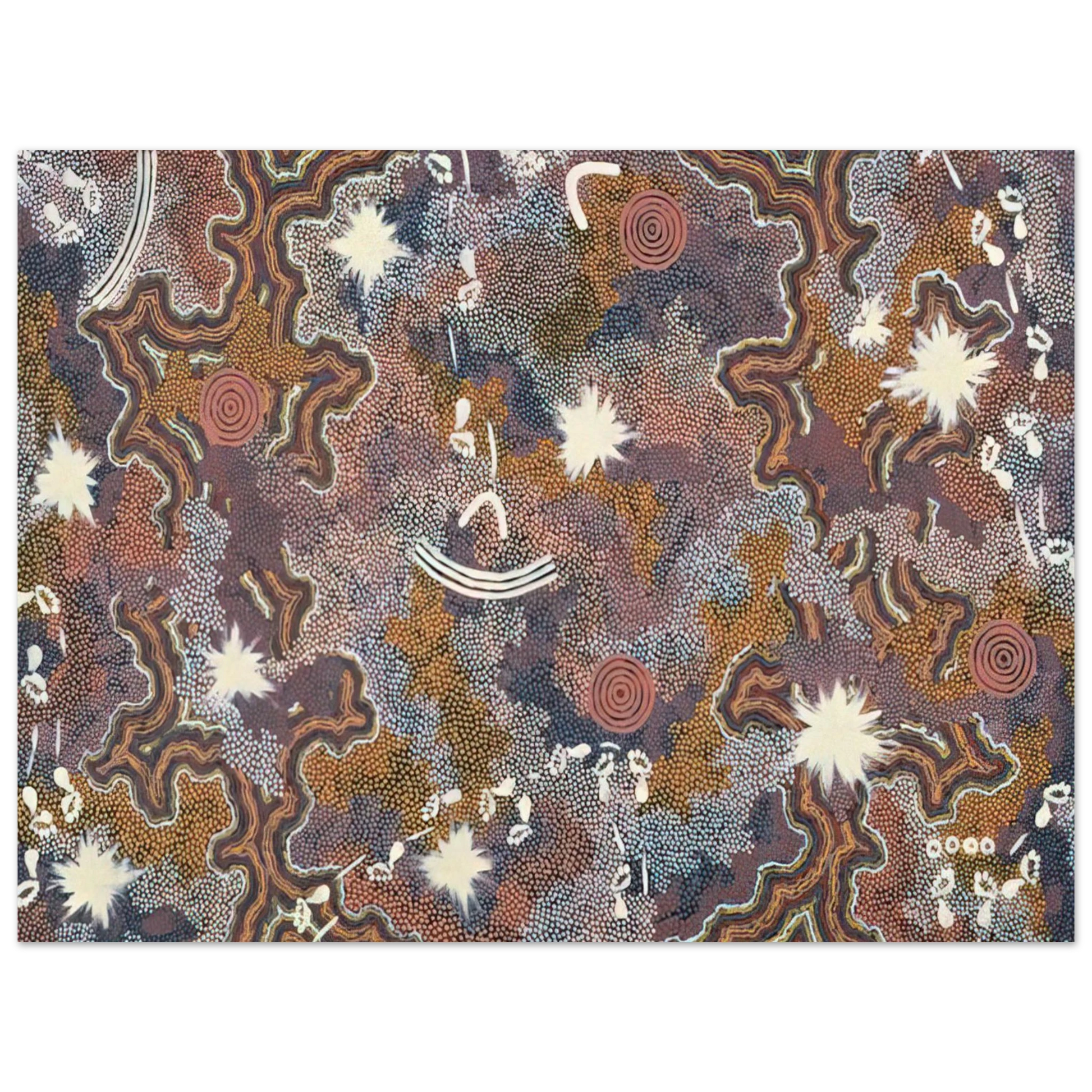 Clifford Possum Tjapaltjarri - Ngarlu Red Hill - 1990 Fine Art Poster - Default Title