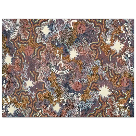 Clifford Possum Tjapaltjarri - Ngarlu Red Hill - 1990 Fine Art Poster - Default Title