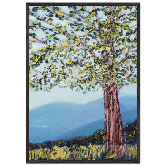 The Tree - 1984 - Ronnie Landfield Framed Art Print – Black Wooden Frame - Default Title - -Framed Art Print
