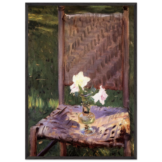 The Old Chair - John Singer Sargent 70x100 cm / 28x40 inches Framed Art Print – Black Wooden Frame