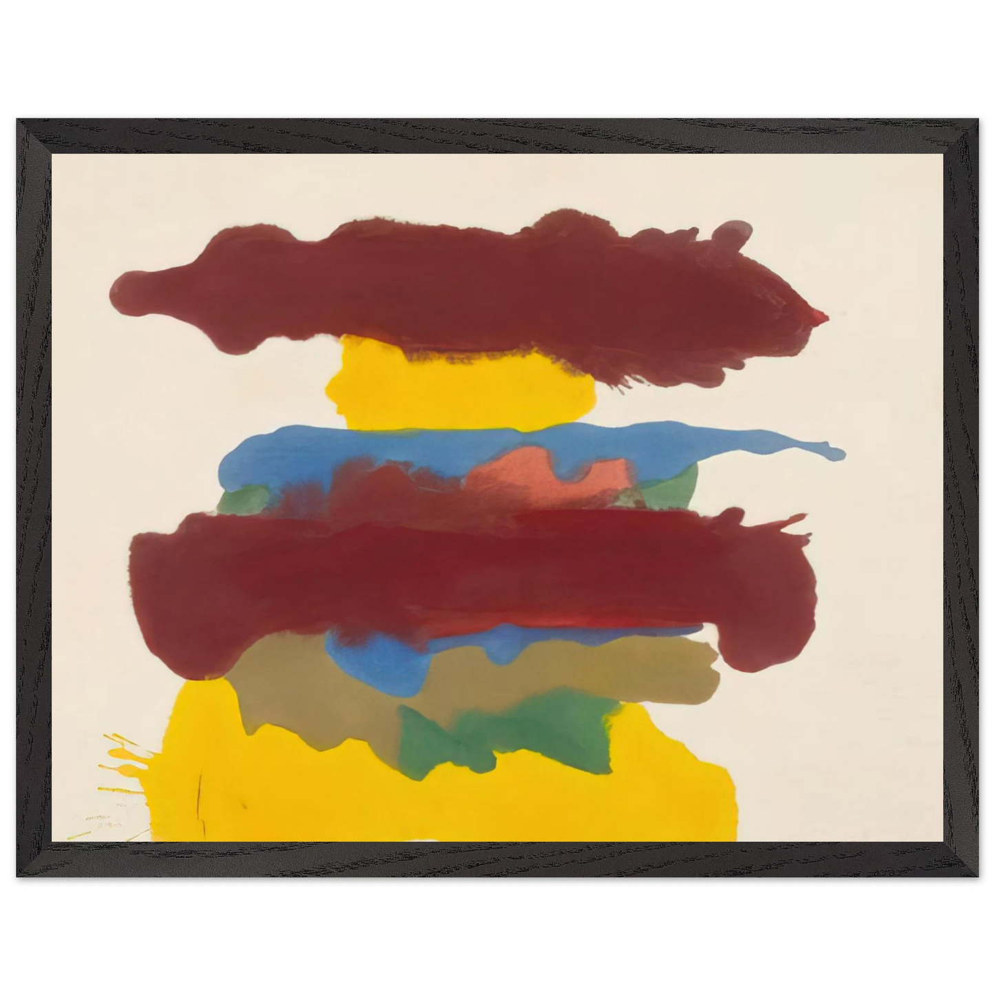 Helen Frankenthaler - Weather Change - 1963 Wall art - 30x40 cm / 12x16 inches - Premium Wooden Framed Poster With Fine Art Paper - Wood frame