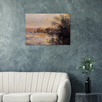 Evening Effect of the Seine - claude monet Brushed Aluminum Print - 70x100 cm / 28x40 inches | claude monet Aluminum Print | claude monet Prints