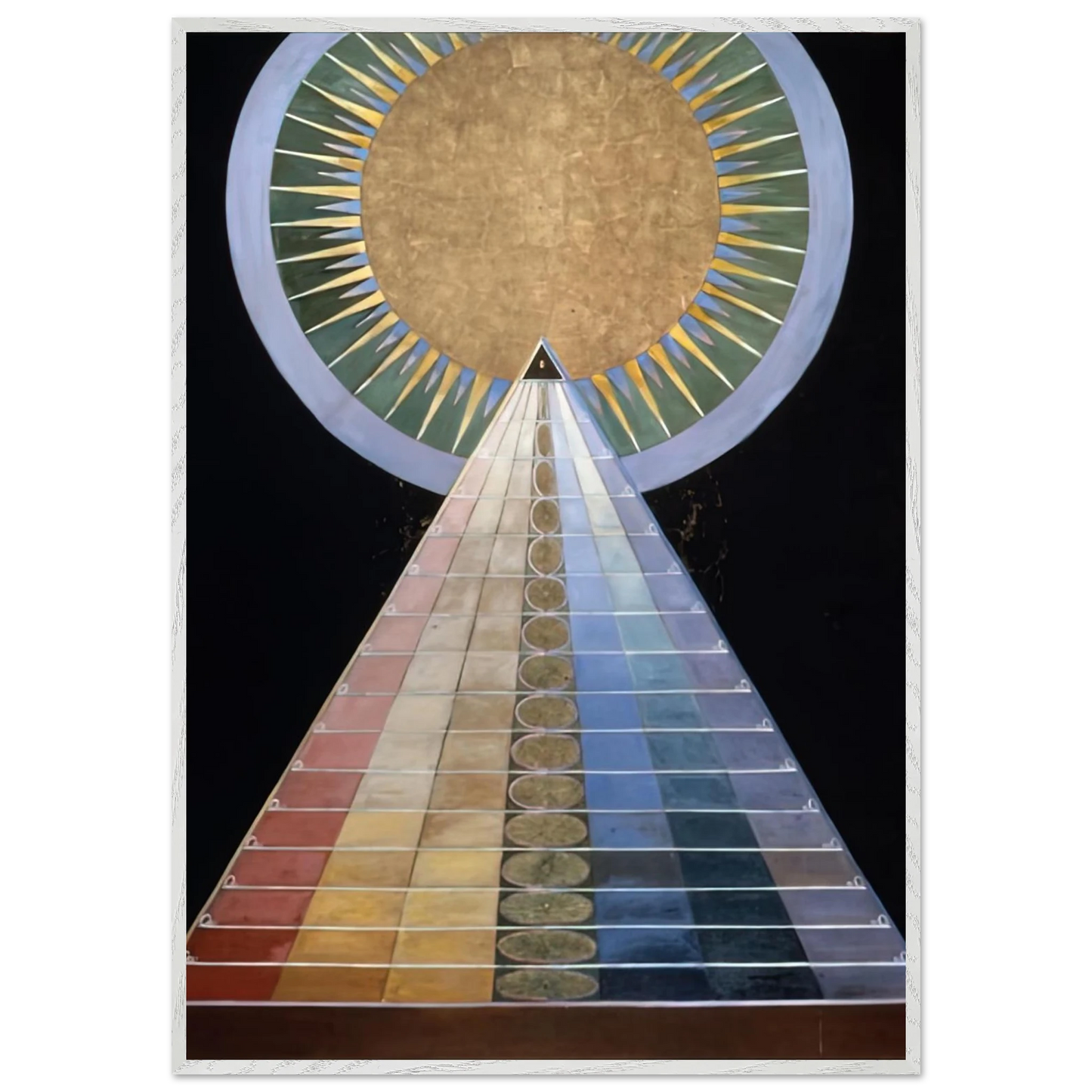Hilma af Klint - ALTAR PAINTING 1915 Wall art - 30x45 cm / 12x18 Inches - Premium Wooden Framed Poster With Fine Art Paper - White frame