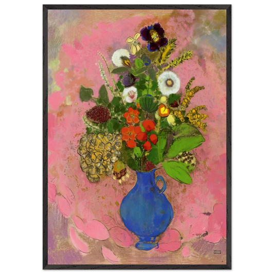 FLOWERS 1905 - Odilon Redon Framed Art Print – Black Wooden Frame - Default Title - -Framed Art Print