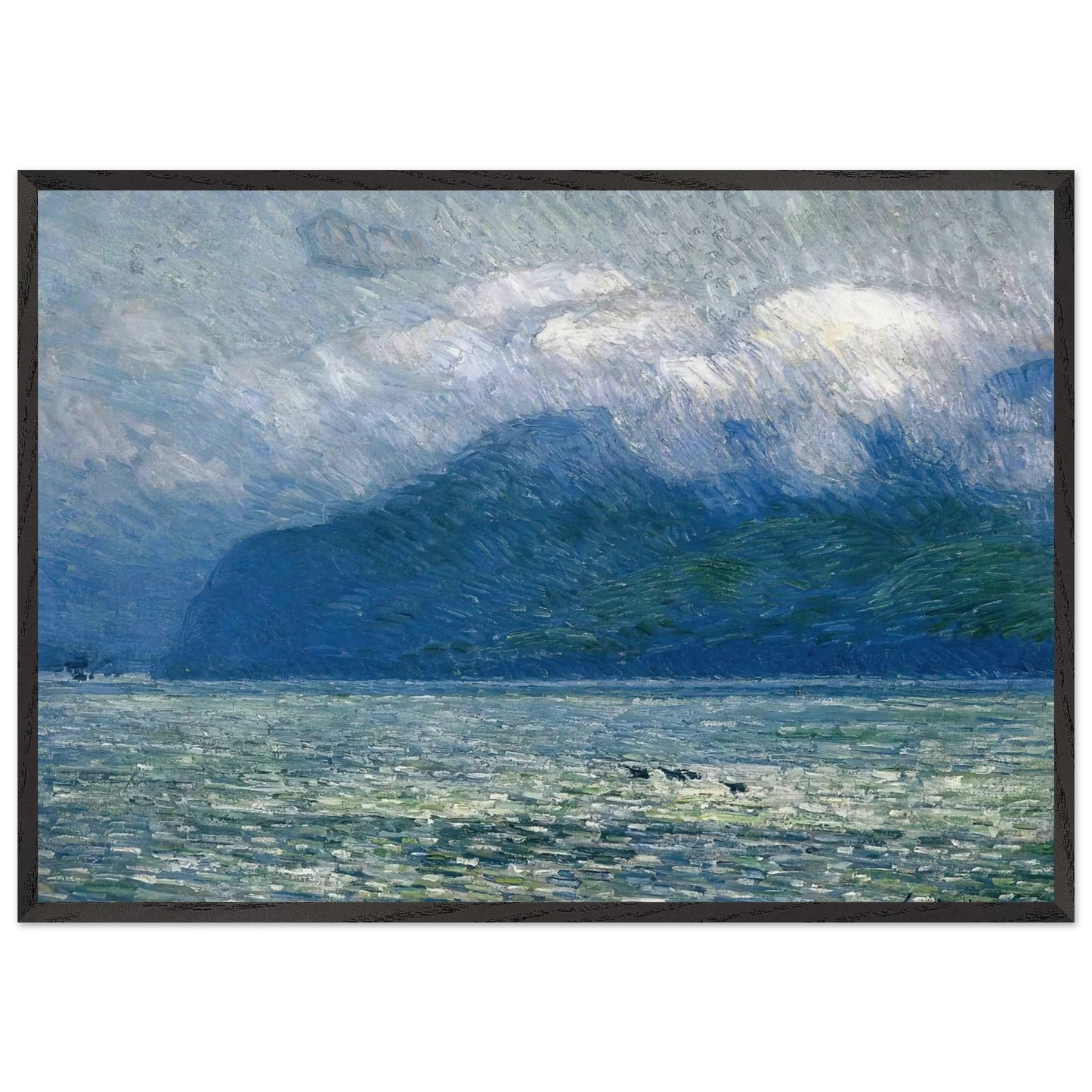 The Silver Veil and the Golden Gate - Childe Hassam Framed Art Print – Black Wooden Frame - Default Title - -Framed Art Print