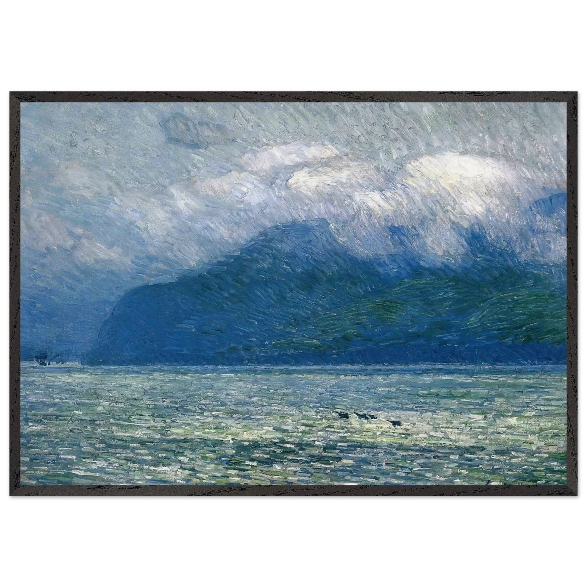 The Silver Veil and the Golden Gate - Childe Hassam Framed Art Print – Black Wooden Frame - Default Title - -Framed Art Print