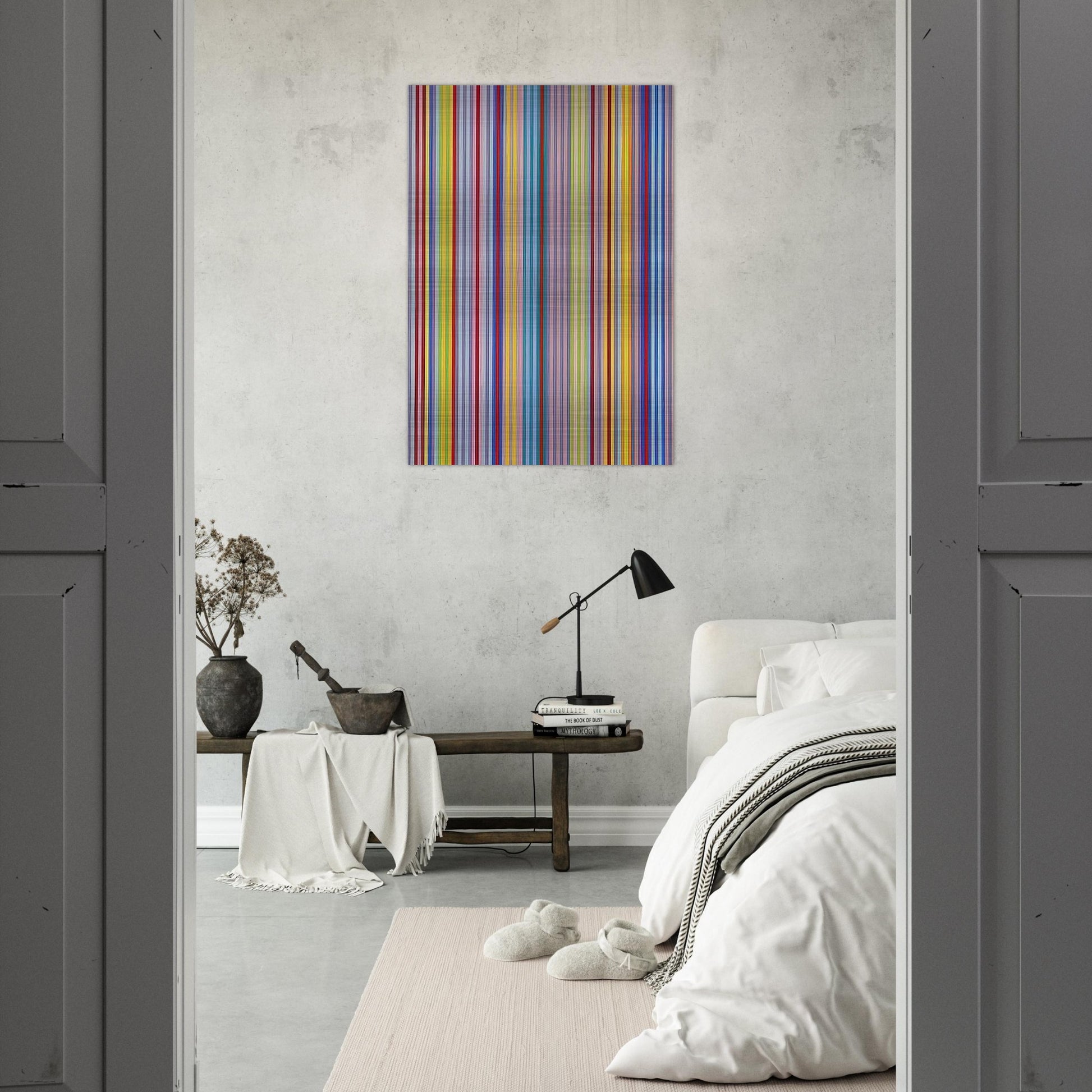 Battle for Grownups - 1970 - Gene Davis Brushed Aluminum Print - 70x100 cm / 28x40 inches | Gene Davis Aluminum Print | Gene Davis Prints