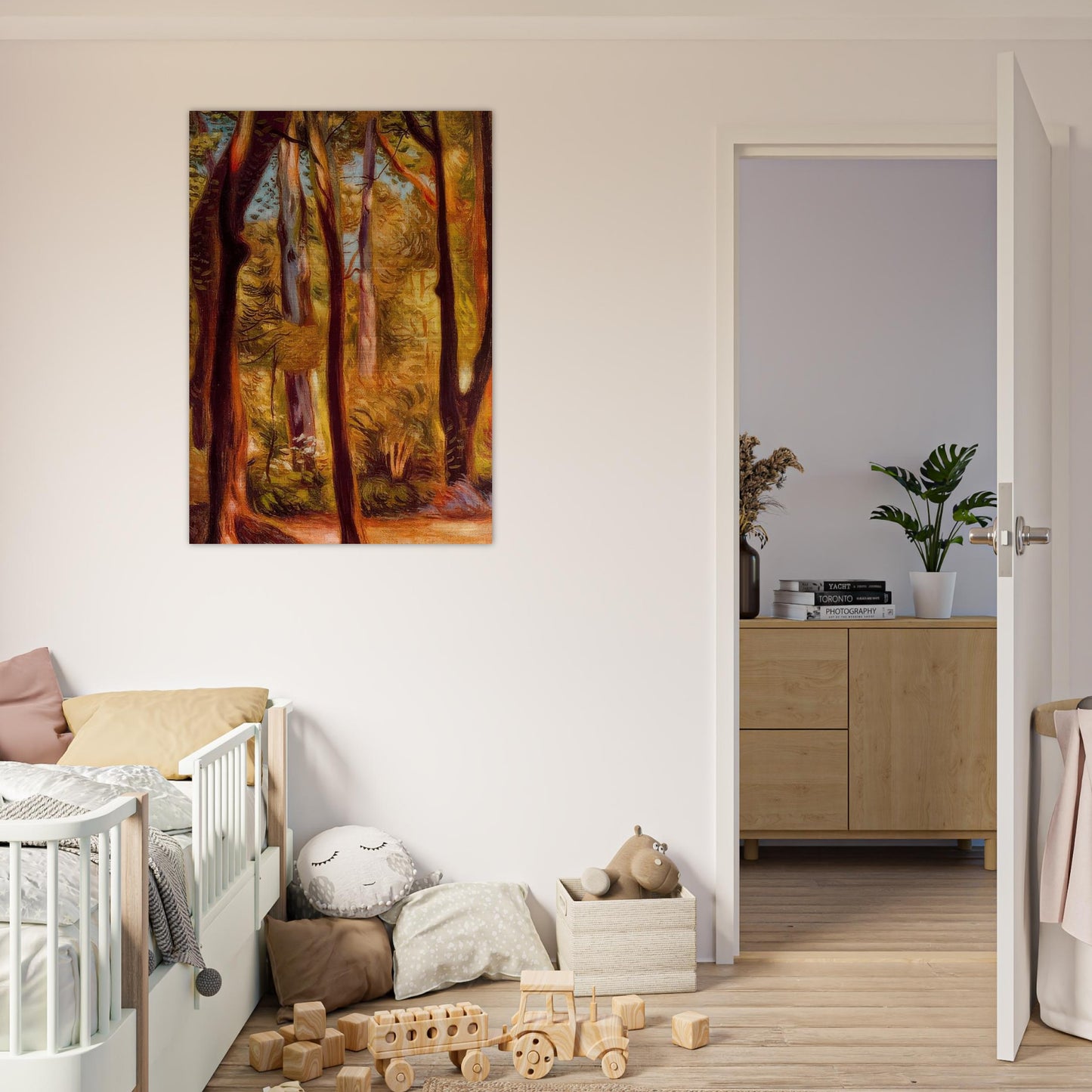 LANDSCAPE OF CASCINE - Giorgio de Chirico Brushed Aluminum Print - 70x100 cm / 28x40 inches | Giorgio de Chirico Aluminum Print | Giorgio de Chirico Prints